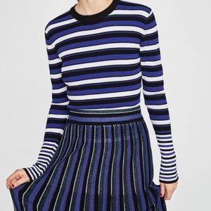 Zara Striped Ribbed Sweater